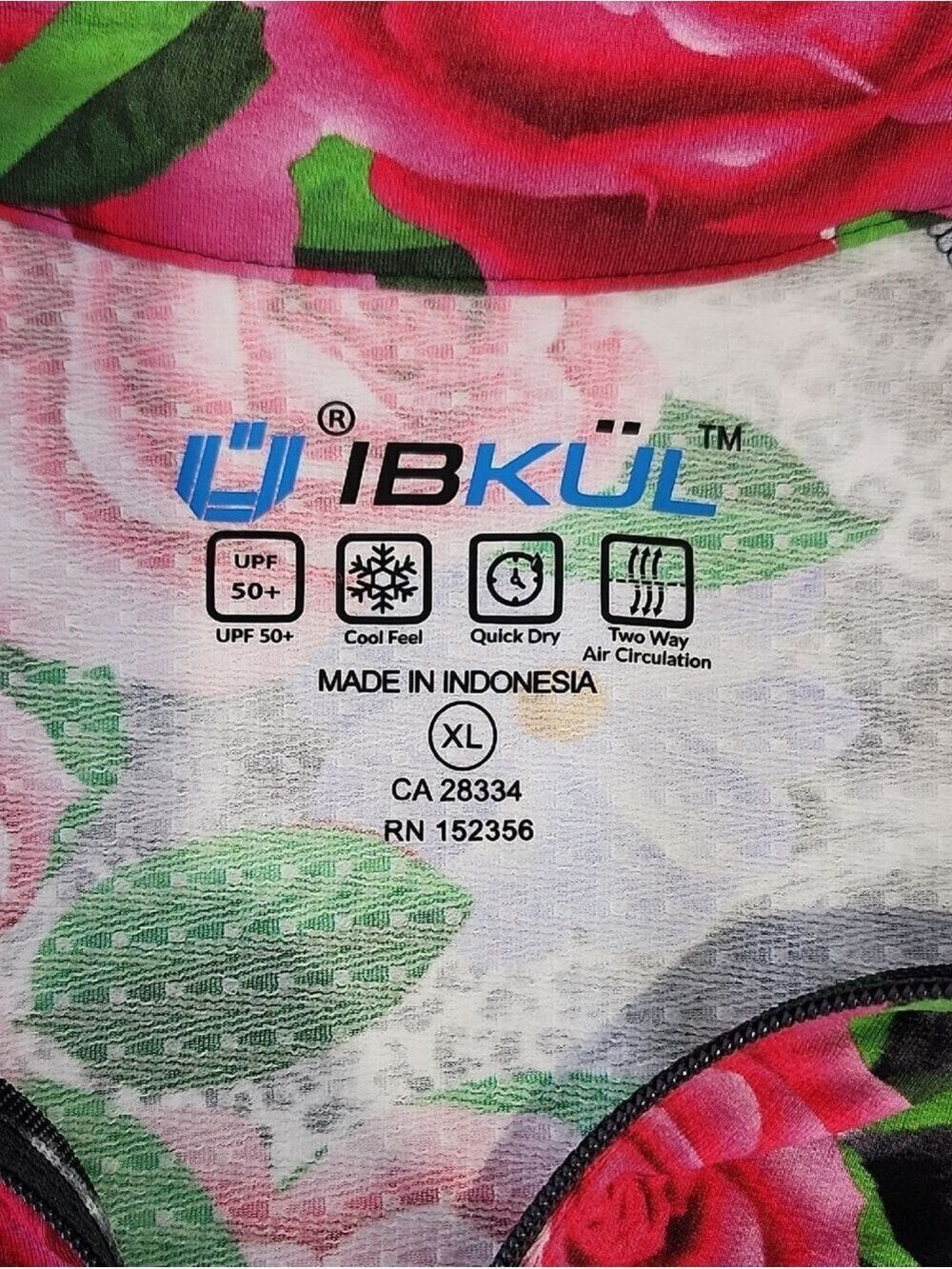 IBKUL Jovanna Vibrant Floral Print Long Sleeve Dress Size XL Golf Outdoor UPF50+ - Picture 3 of 8